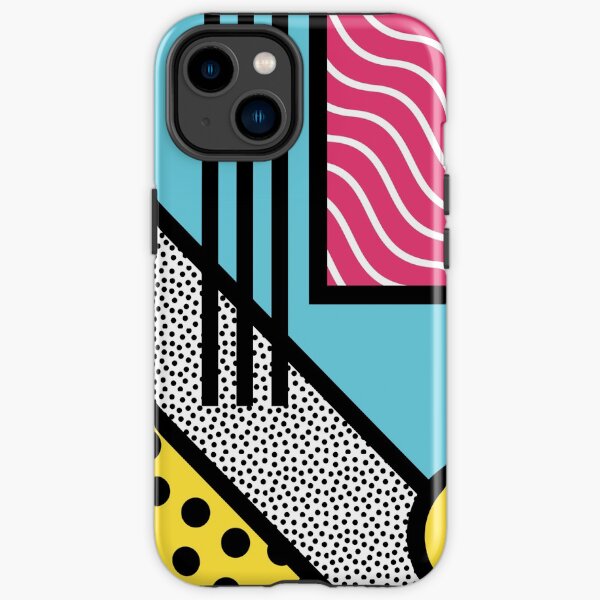 Abstract 80s memphis pop art style graphics iPhone Tough Case