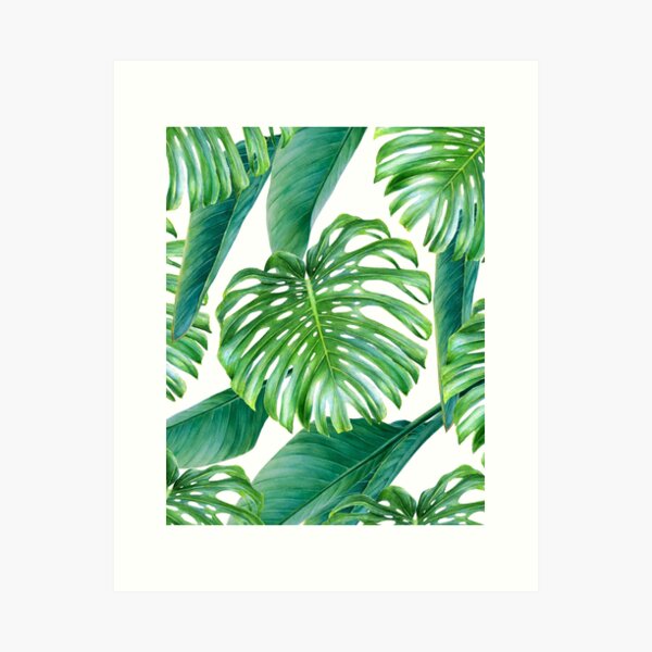 Item preview, Green tropical leaves VI designed and sold by CatyArte.