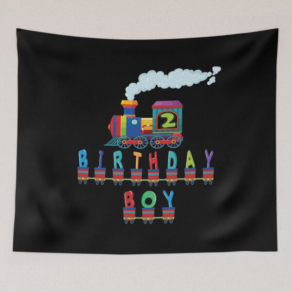Item preview, 2nd Birthday Boy Train 2 Years Old Kid Railway B-day Party design designed and sold by Grabitees.