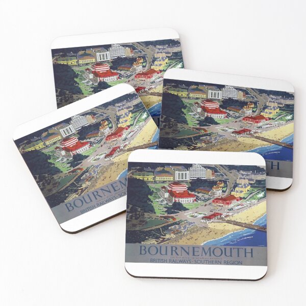 Item preview, Railway Poster Bournemouth designed and sold by stickart-marek.