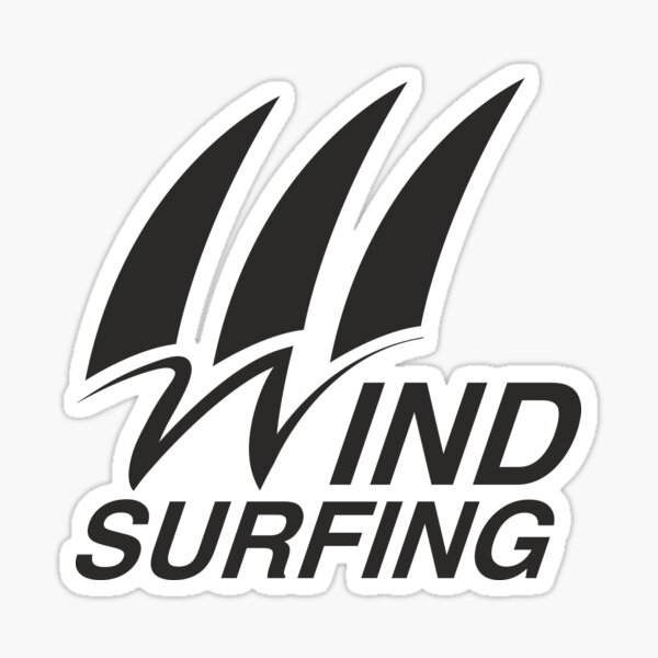 la planche à voile est la liberté sur la mer Sticker