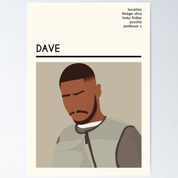 Item preview, Dave UK Rapper Musician Wall Art and More designed and sold by rehmat.