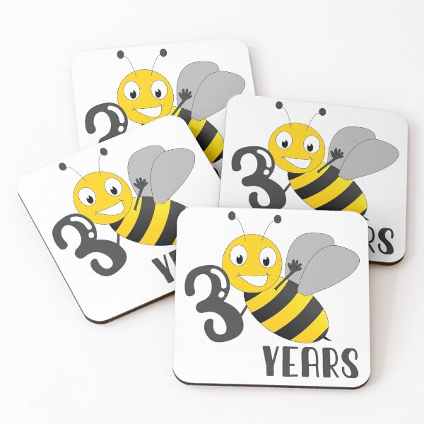 Item preview, bee - three years - birthday designed and sold by ela-94.