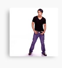 Steve Cowboys Up On White Canvas Print