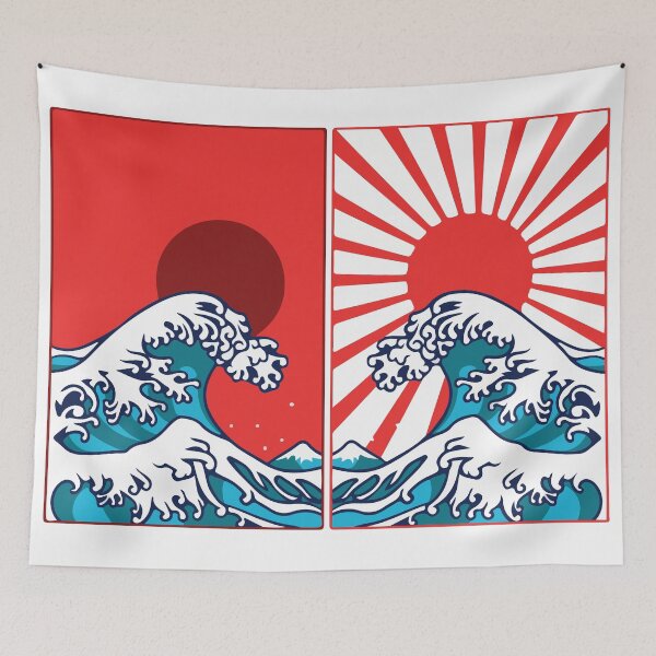 Item preview, Japan wave illustration design poster designed and sold by ZenLifeShop.