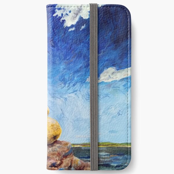 Ein Versammlung von goldenen Birnen iPhone Flip-Case