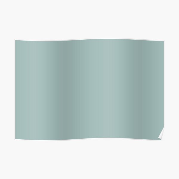 "Pastel Aqua Green Blue Solid Color Pairs to Sherwin Williams Festoon Aqua SW 0019" Poster for