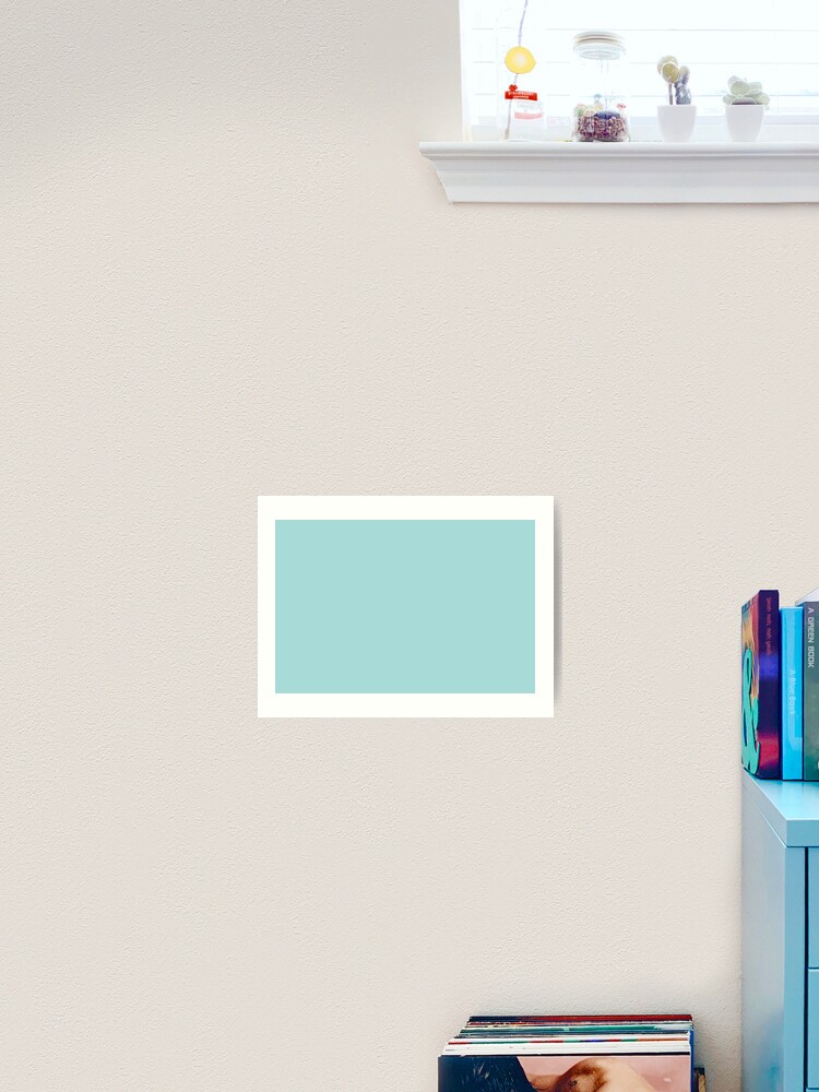 Lámina artística «Color pastel claro Azul Aqua Pares de colores sólidos  para Sherwin Williams Spa SW 6765» de SimplySolid | Redbubble