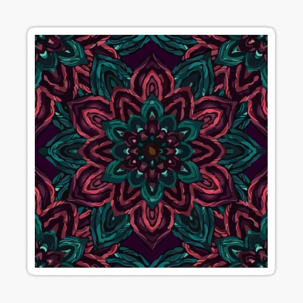 Item preview, Nature mandala with abstract flowers designed and sold by ZenLifeShop.