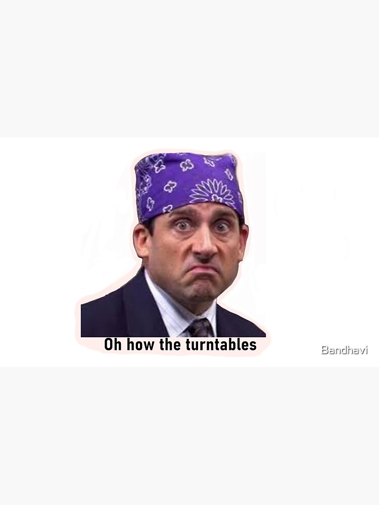 "micheal scott how the turntables" Sticker for Sale by Bandhavi Redbubble