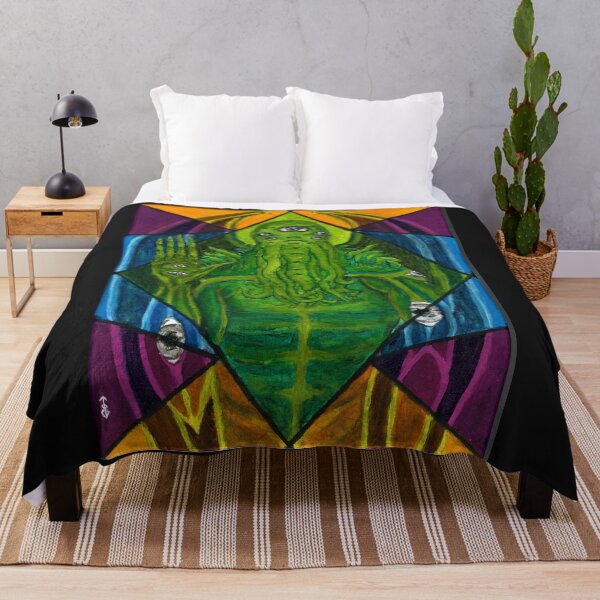 Item preview, Stranger Aeons, Psychedelic Cthulhu Portrait designed and sold by bellowingfunk.