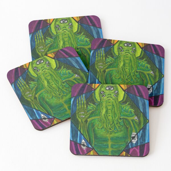 Item preview, Stranger Aeons, Psychedelic Cthulhu Portrait designed and sold by bellowingfunk.