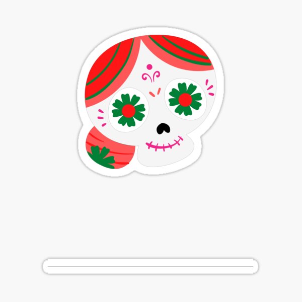 day of dead granny Sticker