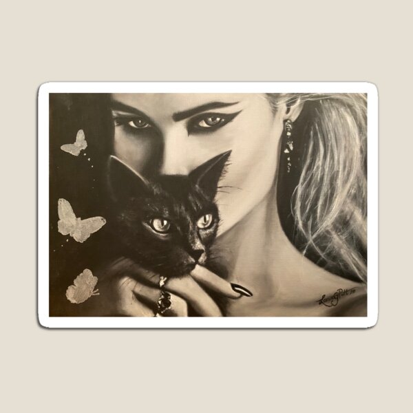 Joue avec ma chatte! Magnet