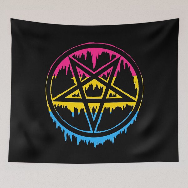 Item preview, Satanic Pentagram Pansexual designed and sold by DevilessDesigns.