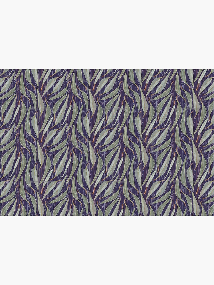 Bush Eucalyptus River leaves - Purple and Green Colour Palette by sketchbookjo