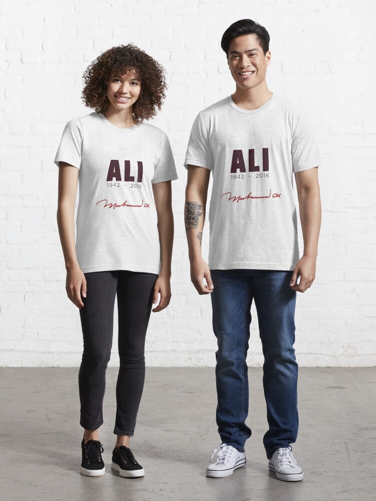 muhammad ali T shirt signature tribute Essential T Shirt for Sale by mevvo Redbubble