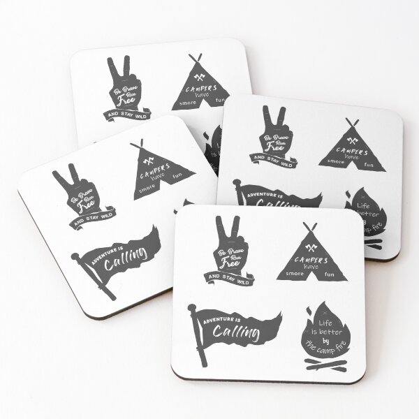 Item preview, 4 vintage camping stickers designed and sold by Aymanejed.