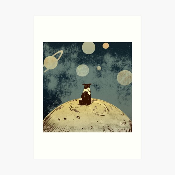 Endless opportunities - dog looking into space Art Print