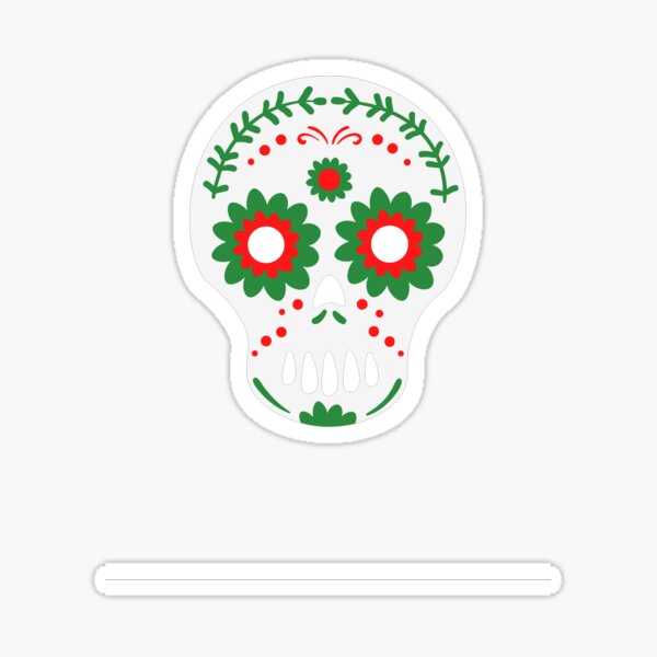 day of dead white Sticker
