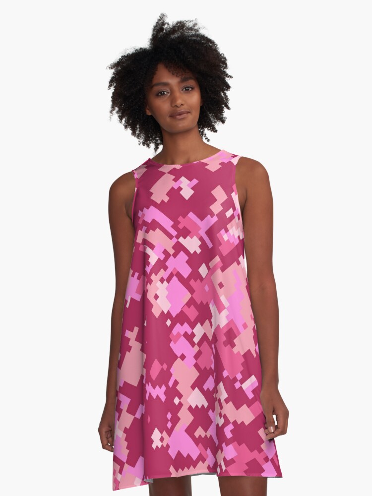pink camouflage dress