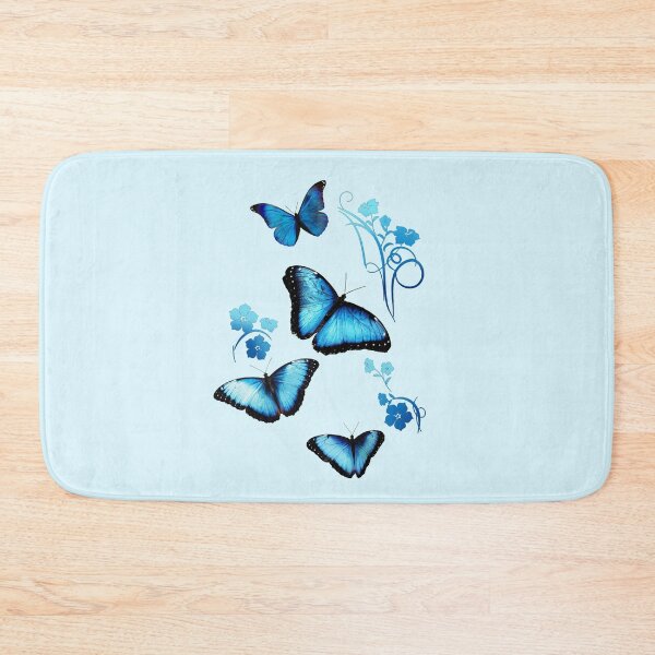 Item preview, Hydro Flask stickers - ocean blue butterfly and flowers | Sticker pack set designed and sold by Vane22april.