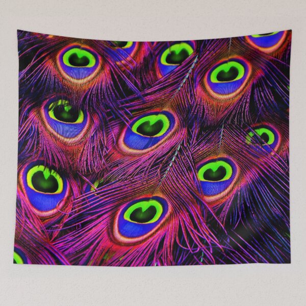 Item preview, Peacock Feathers of Pink, Green, Blue and Purple designed and sold by madtoyman.