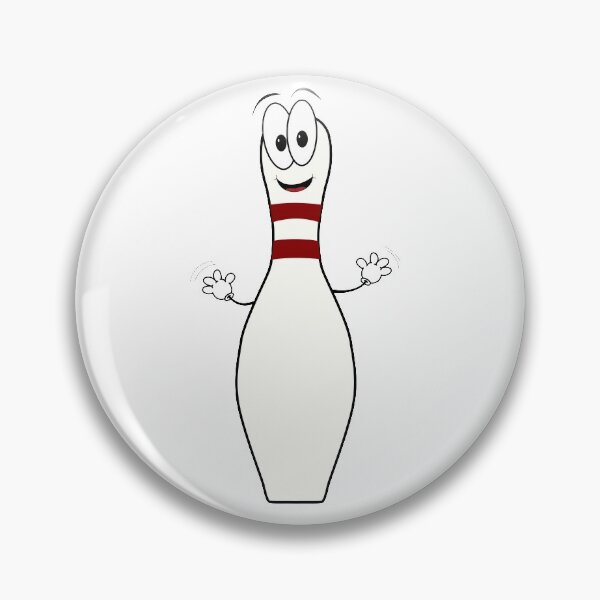 Item preview, Personaje de pin bowling feliz de dibujos animados designed and sold by UDDesign.