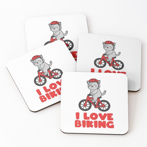 Artikelvorschau, I love Biking Katze entworfen und verkauft von nmdesigns1.