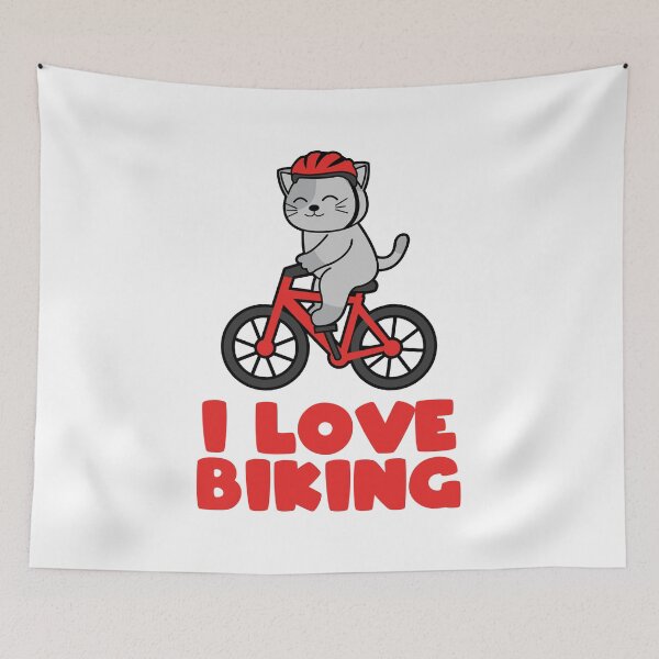 Artikelvorschau, I love Biking Katze entworfen und verkauft von nmdesigns1.