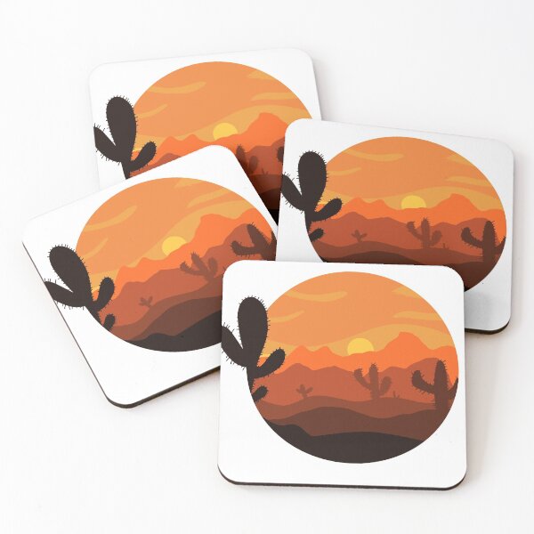 Item preview, Cactus Desert sunset designed and sold by ChezM1989.