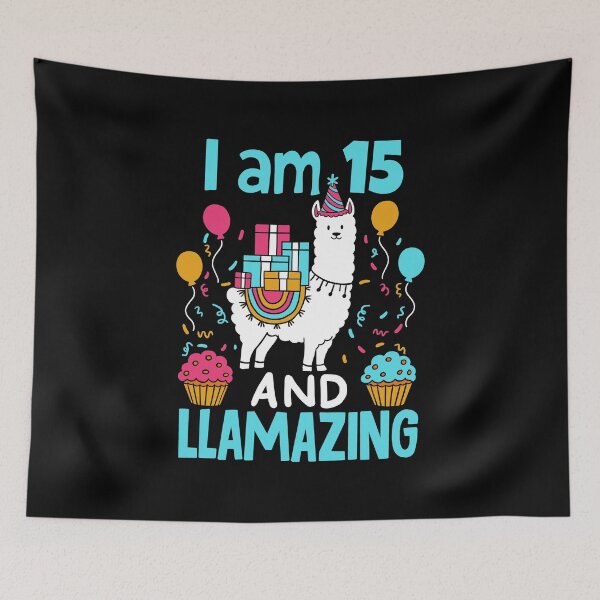 Item preview, I Am 15 And Llamazing Amazing Llama Animal Birthday designed and sold by haselshirt.
