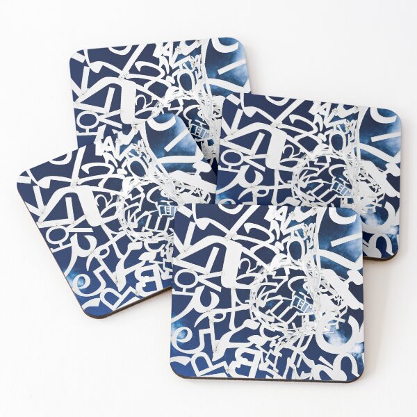 Artikelvorschau, ABSTRACT - WORDS - POSTER - BLUE - NICE  entworfen und verkauft von Tropical Blood.