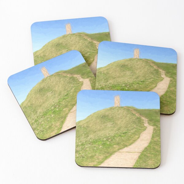 Item preview, Glastonbury Tor Somerset St Michael's Tower illustration designed and sold by acceleratorhams.