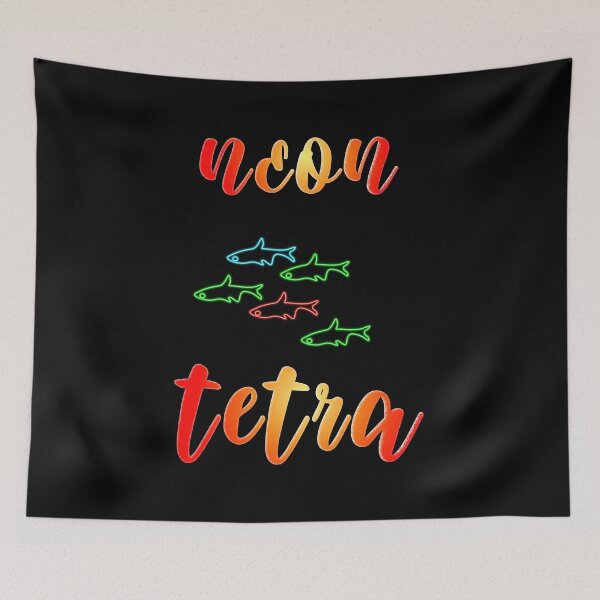 Item preview, Neon Tetra fish design for black t shirts designed and sold by Galina Kostyaeva.