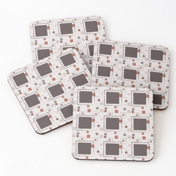 Item preview, Abstract Beige Pattern Squares Medium designed and sold by ranadigipaint.