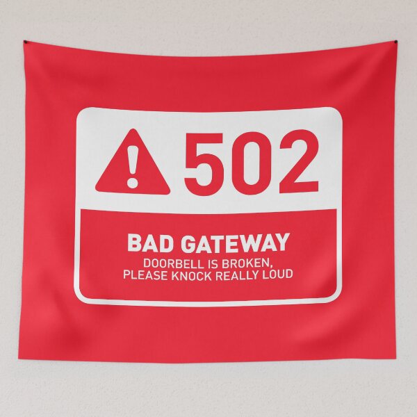 Item preview, HTTP Error 502 Bad Gateway Broken Doorbell (Red) designed and sold by VoodooCircus.