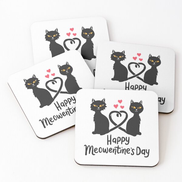 Item preview, Happy Meowentine's Day Valentine's Day Cats Gift designed and sold by haselshirt.