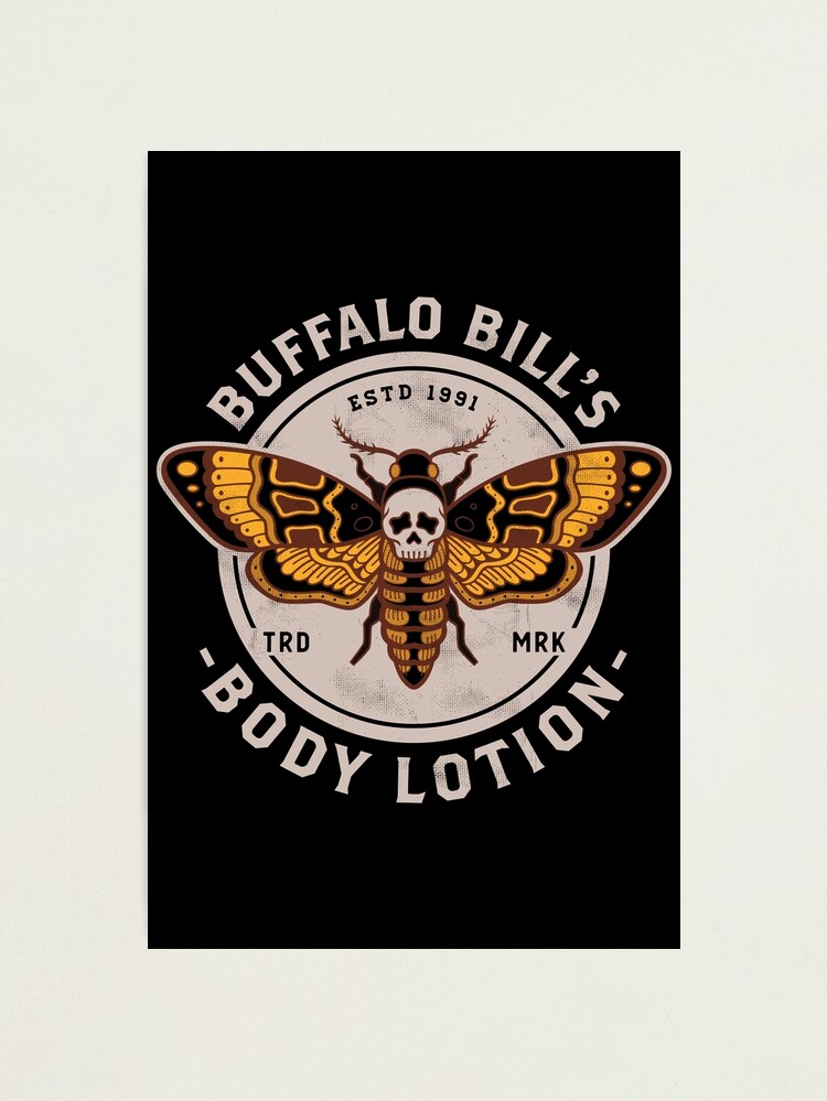 Buffalo Bill's Body Lotion Death's Head Moth Horror Distressed Vintage  Design T-shirt - Olashirt