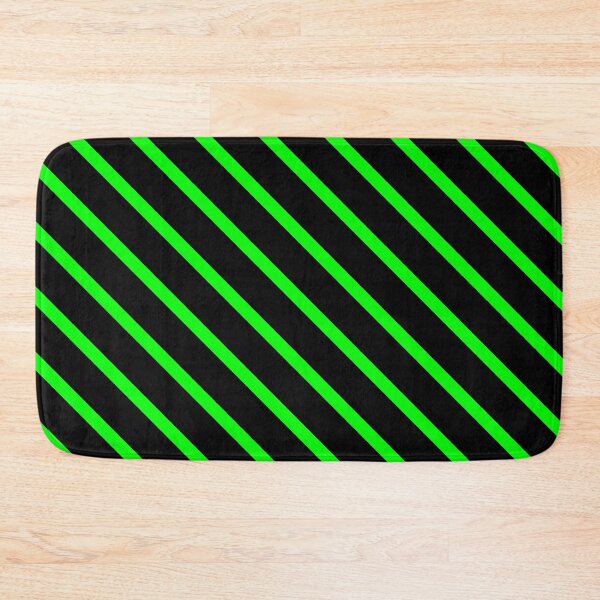 Item preview, Neon Green Diagonal Stripes (Black) designed and sold by Moonshine Paradise.