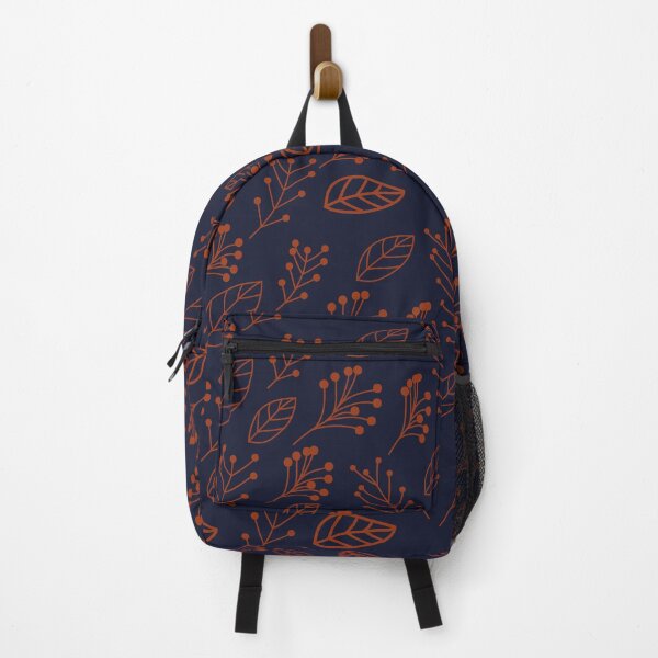 Item preview, Rust leaves and branches on dark blue designed and sold by BlertaDK.