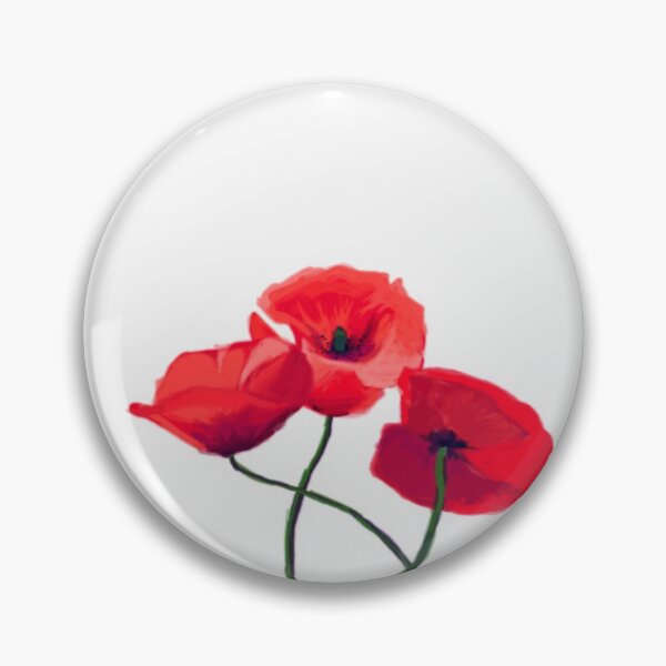 Item preview, Three Poppies on White designed and sold by Lynn Bolt.