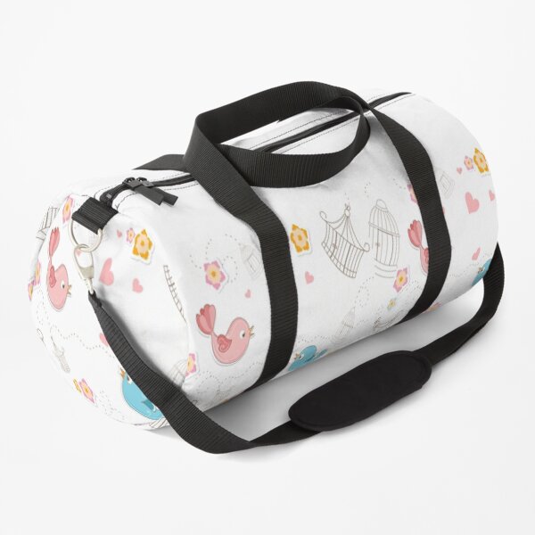 funny love birds pattern Duffle Bag