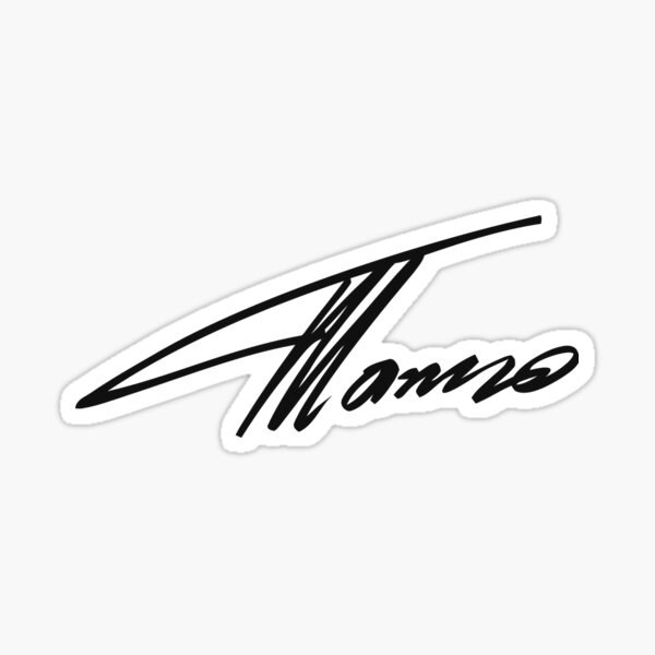 Firma de Fernando Alonso Pegatina