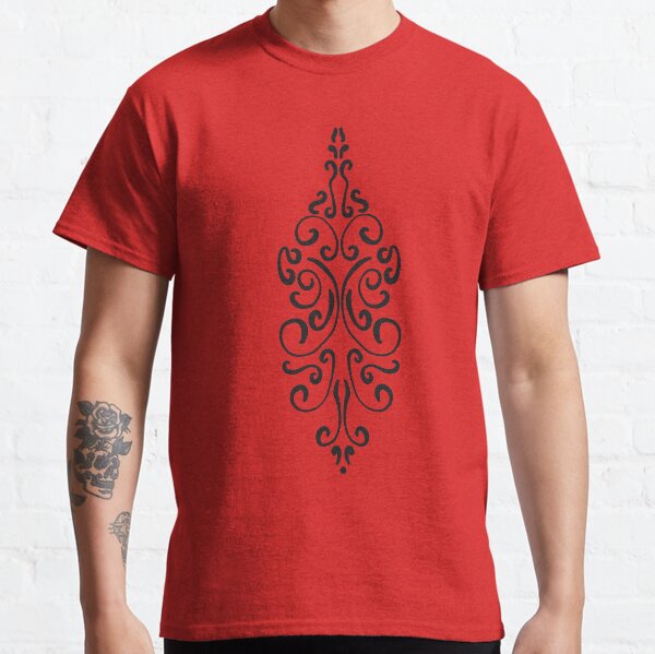 Curvy Simmetry - Red Classic T-Shirt