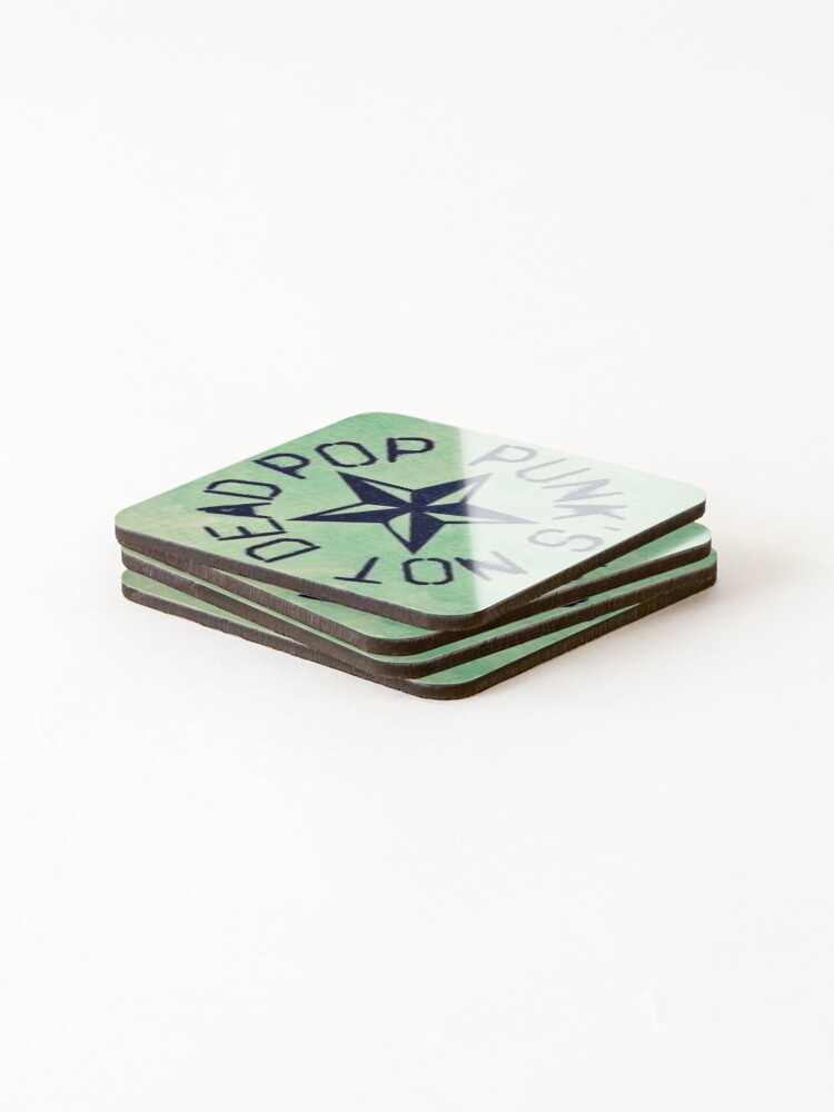 Thumbnail 4 of 5, Coasters (Set of 4), Punks not dead! designed and sold by Ravmerch.