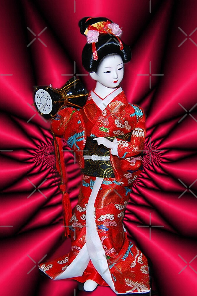 muñecas geisha de porcelana