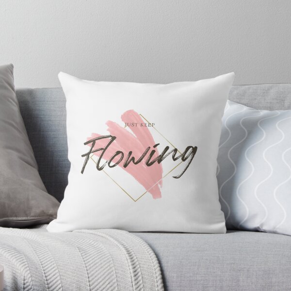 Yoga Just Keep Flowing Throw Pillow