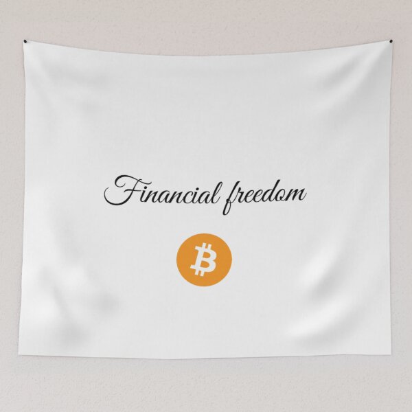 Item preview, Financial freedom (Bitcoin) designed and sold by Bouzdesigns.