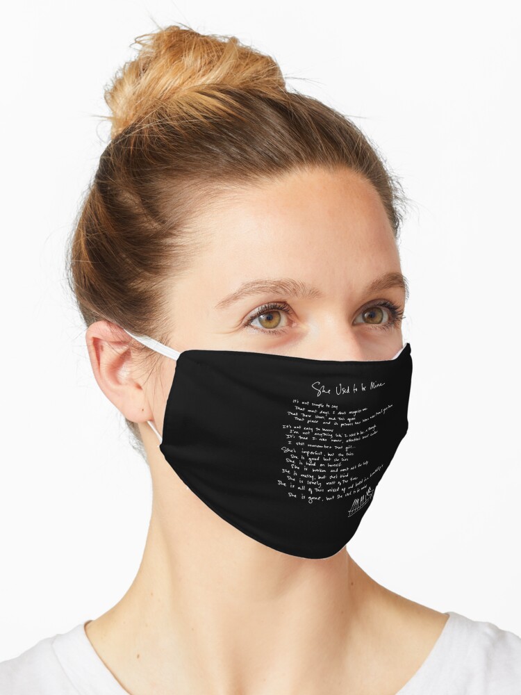 She Used To Be Mine Sara Bareilles Handwritten Lyrics Waitress The Musical Broadway West End Mask By Westendwilly Redbubble